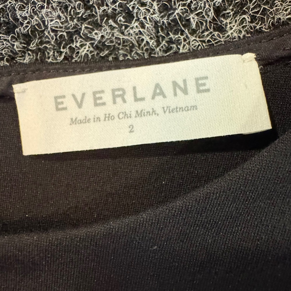 EVERLANE Black Bell Sleeve Sheath Dress Size 2 - Picture 3 of 6